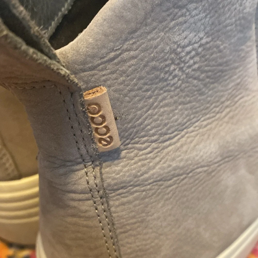 Women’s ECCO Light Gray Boots Zip Side Size 10 - 10.5 Leather - Picture 9 of 11